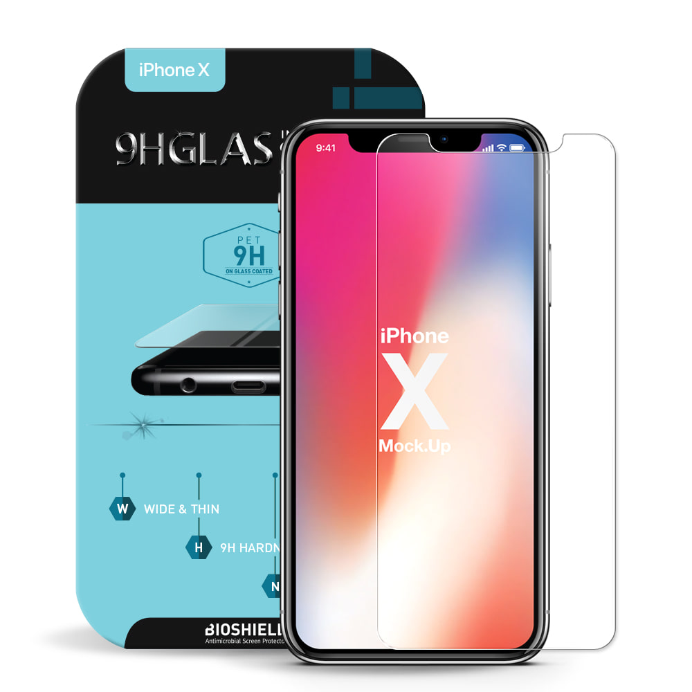 아이폰X 9H 플렉스글라스 강화유리 코팅 항균필름