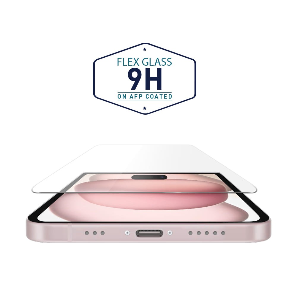 바이오쉴드 애플 아이폰15 깨짐없는 9H 플렉스글라스 강화유리 코팅 액정필름